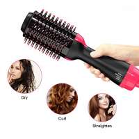 Professional 2 in 1 One Step Hair Straightener Curler Comb Electric Hair Dry Brush